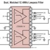 Dual Matched 14MHz Filter with Low Noise, Low Distortion Differential Amplifier