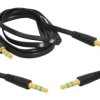 Kabel AUX JACK 3,5mm długość 1,5m, czarny, płaski