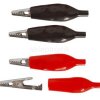 Krokodylek L=27mm izolowany czerw.+czarn za 4kpl