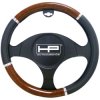 HP Autozubehör 19702 Steering wheel cover Black Wood Aluminium PU Ø39x4cm
