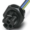 Plug, 3 pole, crimp connection, snap lock, straight, 1409220