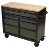 BUNKER® 08221 Workbench 7 Drawer Roller Tool Cabinet 41" Green