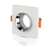 VT-862 Oczko halogenowe trzonek: GU10 gips biała-chrom kwadratowa 3119 V-TAC