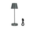 Lampka stołowa NELI 2,7W LED szara, z akumulatorem 2200mAh, IP54, barwa ciepła 200lm, 33cm, EDO777643 EDO