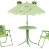 Siena Garden 672614 Dziecięca grupa siedzisk Froggy, 4 szt. Rama stalowa, zielona, powierzchnia 100% poliester, zielony