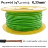 Przewód instalacyjny miedziany jednożyłowy LgY 0,35 mm2, linka giętka, zielony