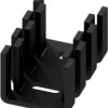 Finger shaped heatsink, (L x W x H) 20 x 18.5 x 15 mm, 17 K/W, black anodized, 10035010