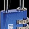 K10530BLUD Combination lock, 3 rows of numbers, 30 mm, blue