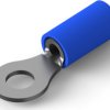 Insulated ring cable lug, 1.25-2.0 mm², AWG 16 to 14, 4.34 mm, M4, blue, 8-320565-1