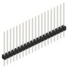 Pin header, 20 pole, pitch 2.54 mm, straight, black, 10046850