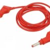 Przewód pomiarowy 19A wtyk bananowy 4mm,z obu stron Dł: 1m 66.9405-10022