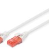 Patch cable, RJ45 plug, straight to RJ45 plug, straight, Cat 6, U/UTP, LSZH, 1 m, white, DK-1617-010/WH