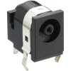 DC panel socket, pin Ø 5.9 mm, hole Ø 1.05 mm, black, 1613 09