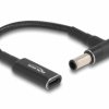 Delock Kabel do ładowania USB Złącze żeńskie USB-C®, Wtyczka DC 4,3 mm 0.15 m czarny 60043