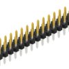 Pin header, 30 pole, pitch 2 mm, straight, black, 10062361