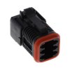 ITT Cannon 132066-6104 Connector Female Shrouded 4Position Signal