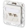 Metz Connect 130B12D21102-E Network Outlet Flush Mount CAT 6A 2 Port Pure White