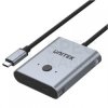 UNITEK Dwukierunkowy przełącznik video USB-C 4K@144, 10 Gb/s, 100W