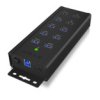 Koncentrator USB 3.0 USB 3.0 IB-HUB1703-QC3 USB 7 30 mm Adapter, ICY BOX 185 mm 64mm