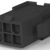 Socket housing, 6 pole, pitch 4.2 mm, straight, black, 1-172160-9