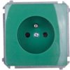 Simon Basic Gniazdo Pojedyncze Z/U 16A Ip20 Z Przesłoną Torów Zielone...