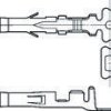 Zacisk zagniatany Żeński TE Connectivity .093 Commercial 20AWG 0.5mm² Obudowa złącza 0,093 do zastosowań komercyjnych