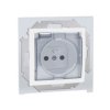 SIMON 15 Gniazdo z uziemieniem do wersji IP44 bez uszczelki klapka transp. (moduł) zaciski śrubowe biały 1591940B-030A KONTAKT S
