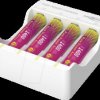 1001-0182 USB charger, Pure Power, Li-Ion, incl. 4x AAA (Micro) 1400 mAh