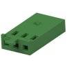 Socket housing, 3 pole, pitch 2.54 mm, straight, green, 925369-3