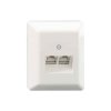 Rutenbeck 13010130 Network outlet Surface-mount Pure white CAT 3