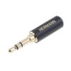 Wtyk jack 3.5 stereo HERMANN czarny slim, profesjonalny