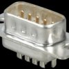 D-SUB plug, 9-pin, solder bucket