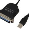 USB 1.1 adapter cable, USB plug type A to centronics plug, 1.8 m, black, AU0003C