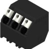 PCB terminal, 3 pole, pitch 5 mm, AWG 28-14, 12 A, spring-clamp connection, black, 1884540000