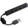SpeedLink SL-140000-BK Snappy Slim USB 2.0 hub 4 ports black