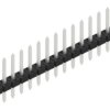 Pin header, 15 pole, pitch 2 mm, straight, black, 10062153