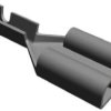 TE Connectivity Konektor płaski FASTON .250 Żeńskie Czarny 6.35 x 0.81 mm długość 0.75cal Izolacja: Nieizolowane Cyna 22