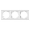 Ramka potrójna, Silva, biała / 46428