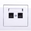 Kier Gniazdo Komputerowe Podwójne 2Xrj45 Kat.5E Białe Gpk-2W/K/00