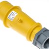 Złącze przemysłowe - zasilające 32A Wtyczka 110 V 3P Męski MENNEKES Żółty Montaż na kablu IP44
