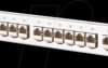 130921-E 19 inch module rack, 1RU, 24 port E-DAT, stainless steel, Cat.6a