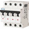 Wyłącznik nadprądowy MCB, Typ B, 4-biegunowy, 10A, 230 → 400V, na szynę DIN, Eaton