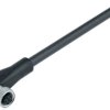 Sensor actuator cable, M8-cable socket, angled to open end, 8 pole, 2 m, PUR, black, 1.5 A, 79 3806 52 08