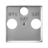 ARIA Pokrywa gniazda RTV-SAT z dwoma wyjściami SAT srebro PGPA-U2S/18 OSPEL