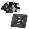 Uchwyt Samoprzylepny Montażowy Do Opasek Kablowych 19x19 mm Czarny 100 Szt