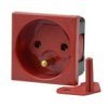 Gniazdo Zasilające Pojedyńcze Czerwone+Klucz 45X45