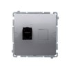 SIMON BASIC Gniazdo komputerowe RJ45 kat.6 pojedyncze ekranowane z przesłoną przeciwkurzową (moduł) stal inox BM61E.01/21 KONTAK