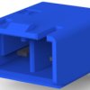 Socket header, 2 pole, pitch 5 mm, straight, blue, 2-1376382-3