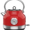 SOGO Human Technology Czajnik bezprzewodowy, ochrona przed przegrzaniem, obudowa Cool-Touch czerwony (metaliczny) Pojemn