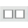 AXOLUTE Ramka 2 podwójna prostokątna pozioma 2X2 moduły krystaliczne szkło HA4802M2HVKA LEGRAND